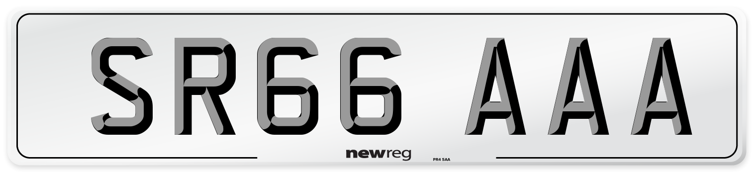 SR66 AAA Number Plate from New Reg